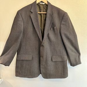 Versini Sport Coat Blazer‎ Suit Jacket Silk/Wool Casual 2 Button Brown Tan 46R
